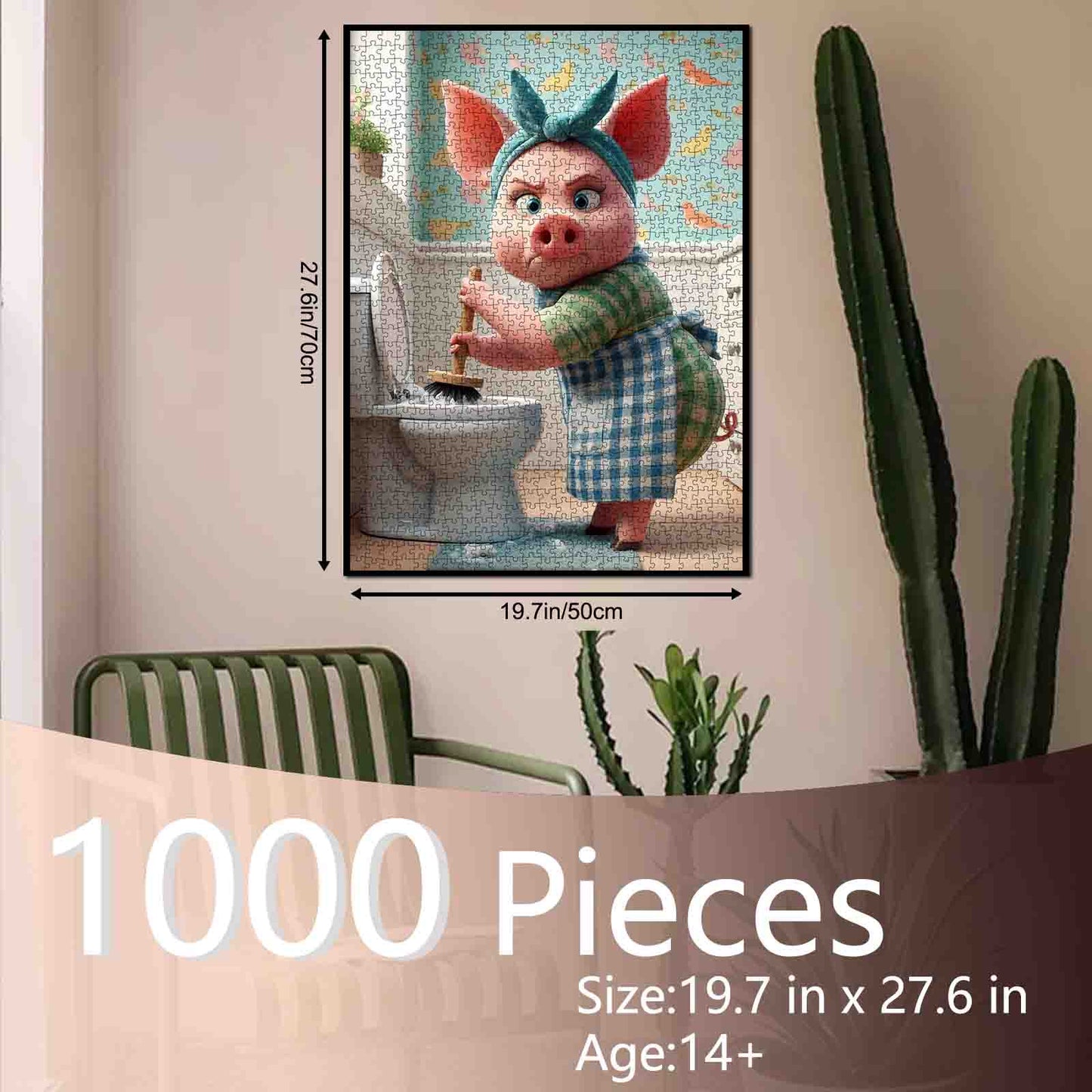 Piglet Bathroom Mischief Jigsaw Puzzle