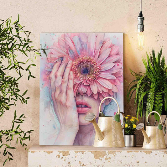 Pink Bloom Gaze Paint by Numbers