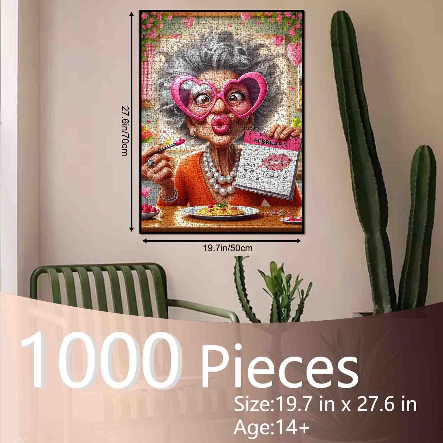 Playful February Love Granny Jigsaw Puzzle