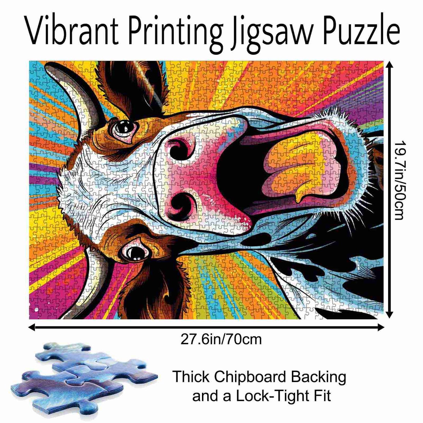 Pop Art Cow Jigsaw Puzzle
