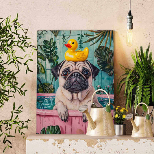 Pug Bathtime Moment Paint by Numbers