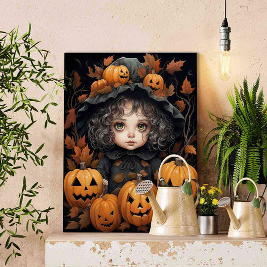 Pumpkin Spirit Girl Paint by Numbers