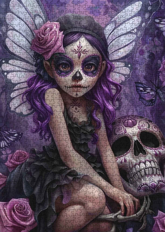 Purple Fairy Skeleton Jigsaw Puzzle