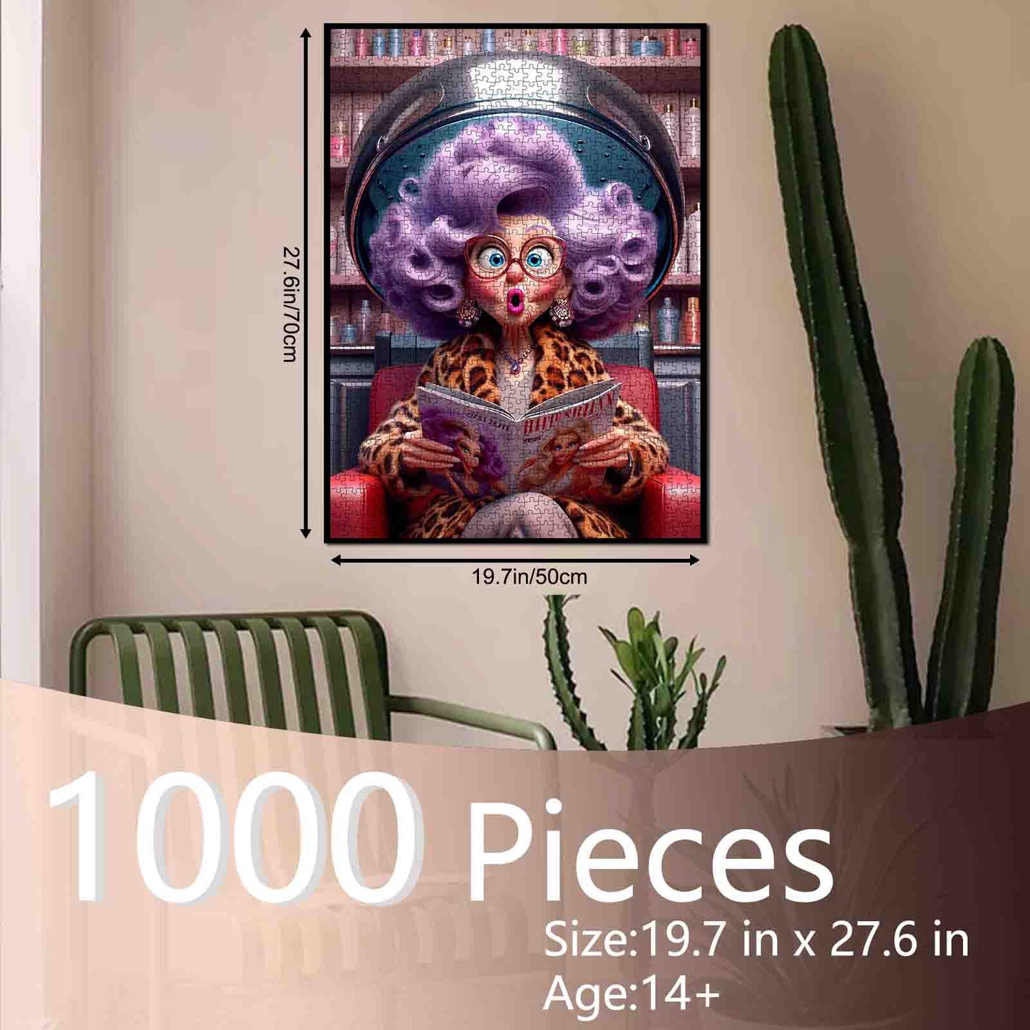 Purple Hair Salon Surprise Jigsaw Puzzle