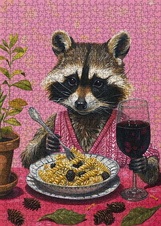 Raccoon Dinner Jigsaw Puzzle