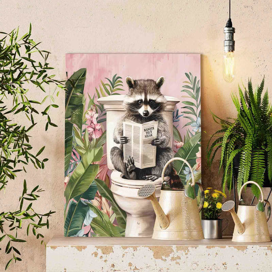 Racoon on the Toilet Paint by Numbers
