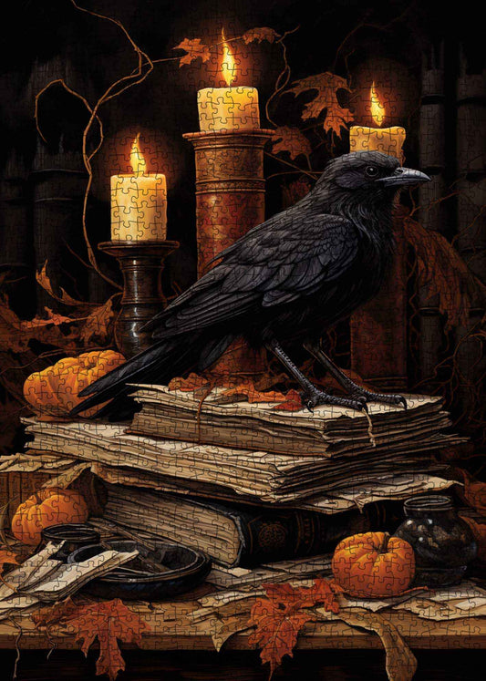 Raven and Candlelight Jigsaw Puzzle