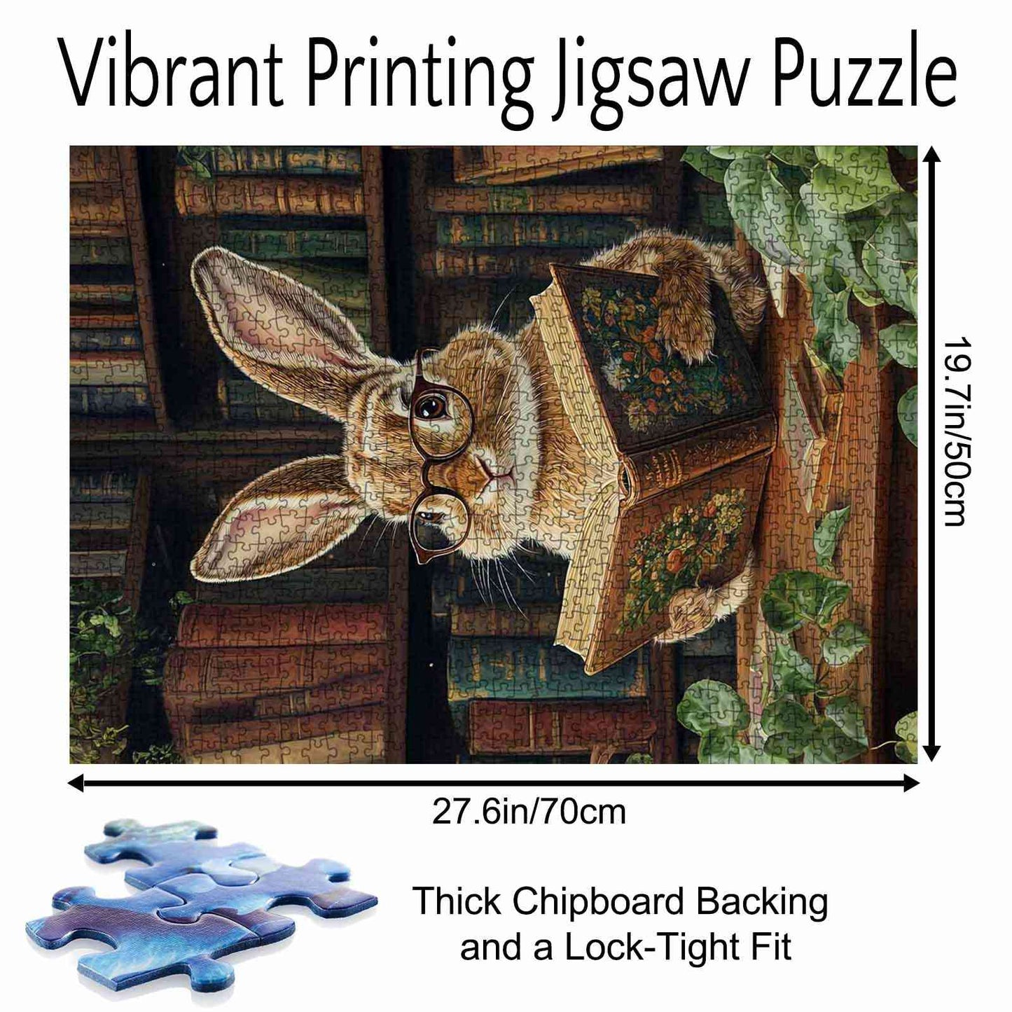 Intelligent Rabbit Reading Book Jigsaw Puzzle