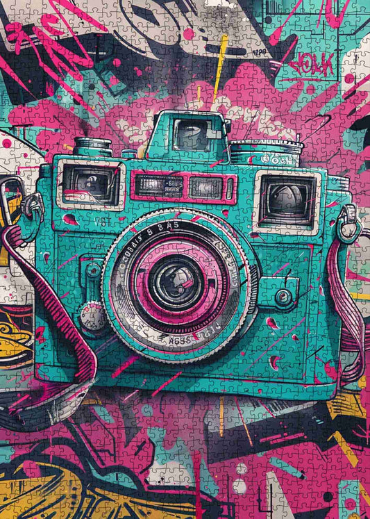 Retro Graffiti Camera Jigsaw Puzzle