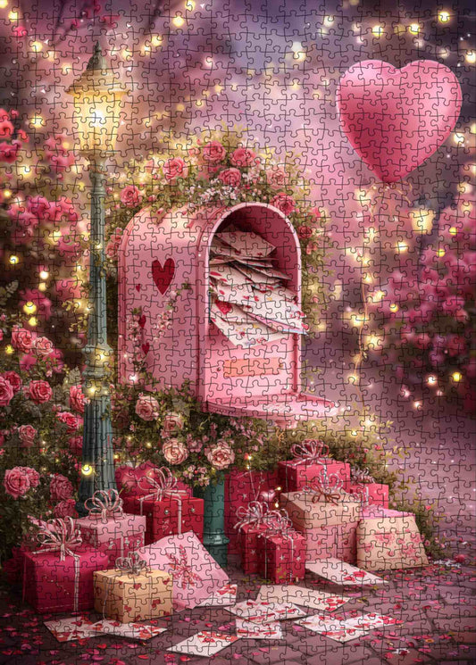 Romantic Love Letter Mailbox Jigsaw Puzzle