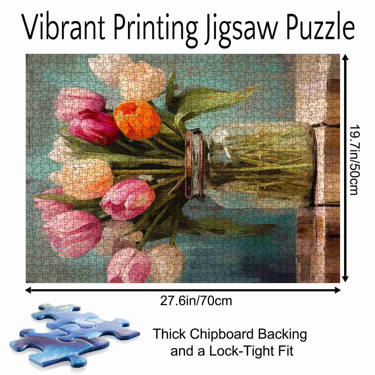 Rustic Tulips Art Jigsaw Puzzle