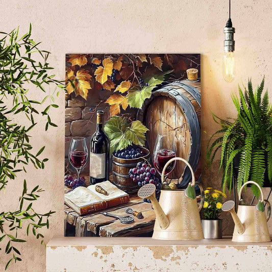 Rustic Vineyard Scene paint by numbers