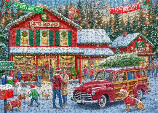 Santa’s Workshop Holiday Village Jigsaw Puzzle