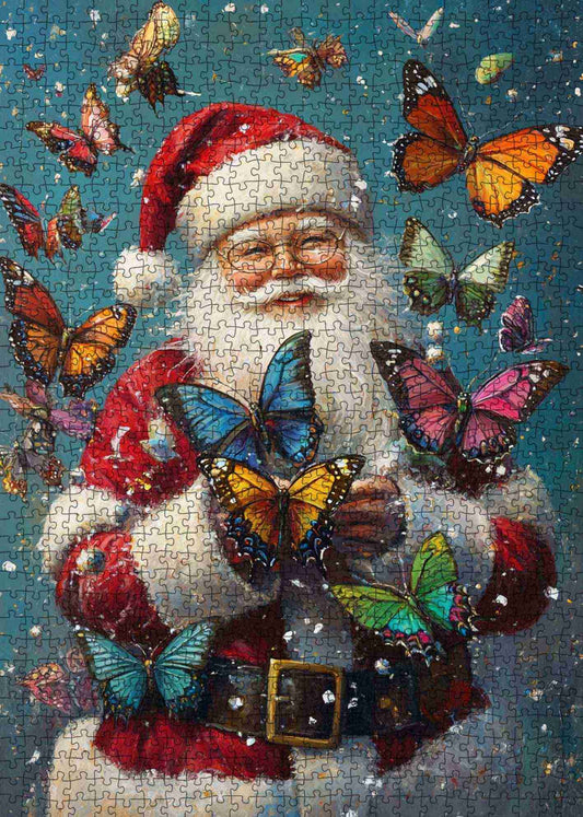Santa and Butterflies Jigsaw Puzzle