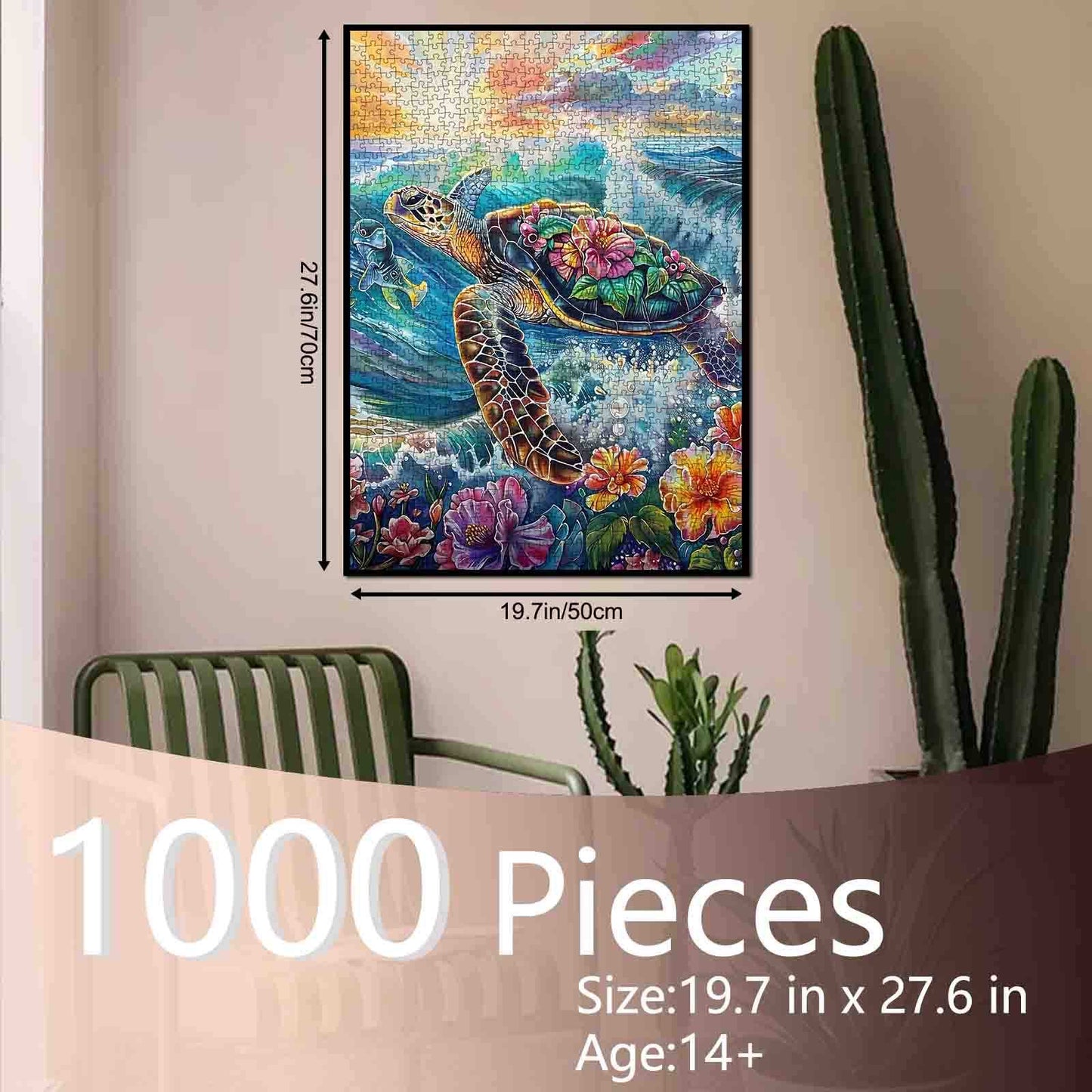 Sea Turtle Sunset Jigsaw Puzzle