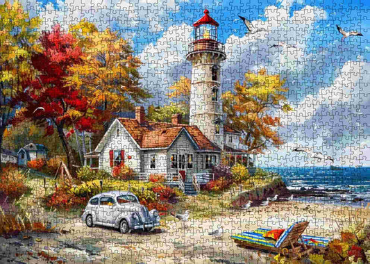 Seaside Autumn Light Jigsaw Puzzle
