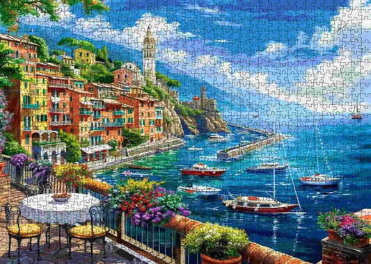 Seaside Island Town Scenery Jigsaw Puzzles