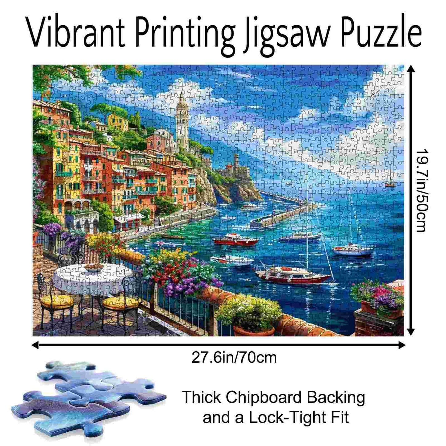 Seaside Island Town Scenery Jigsaw Puzzles