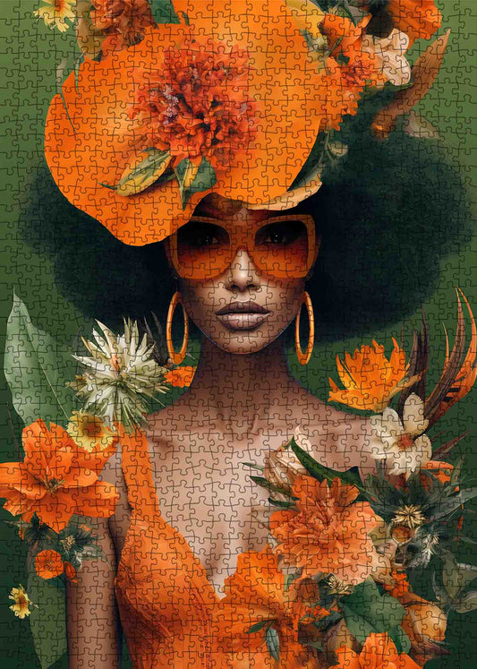 Sexy African Model Painting Jigsaw Puzzles