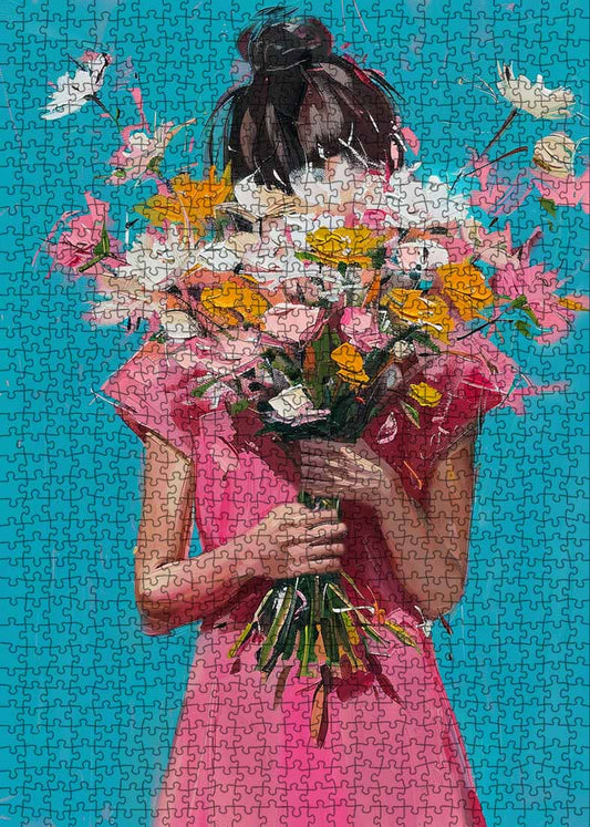 Blooming Moments in Her Hands Jigsaw Puzzle