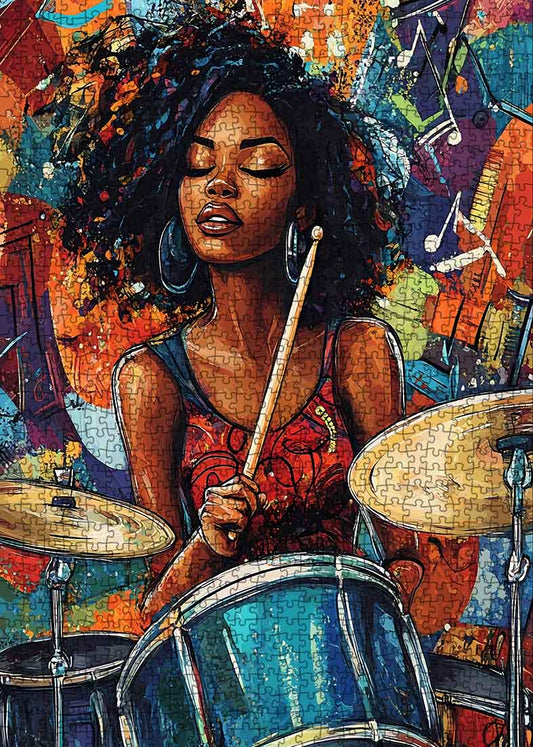 Rhythmic Soul Drummer Jigsaw Puzzle