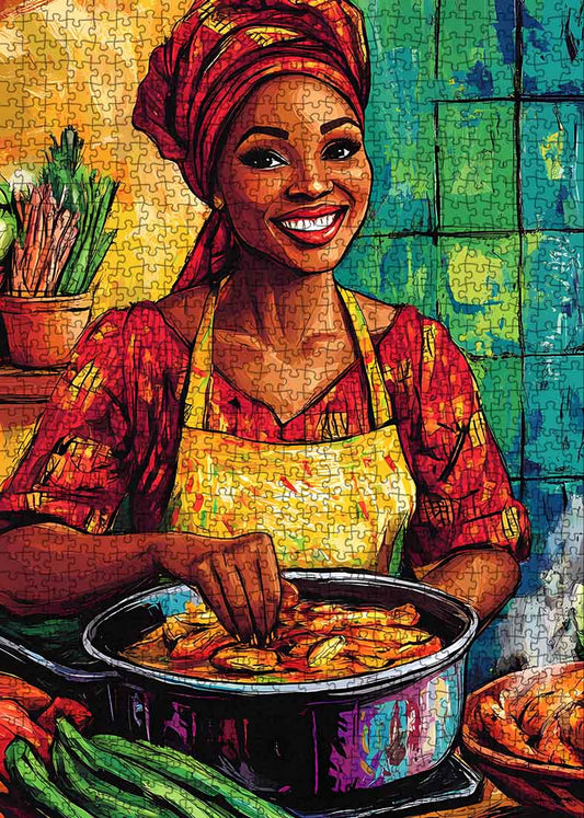 African Home-Cooked Delight Jigsaw Puzzle