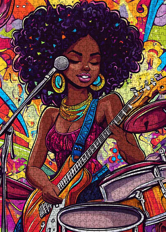 Soulful Guitarist Jigsaw Puzzle