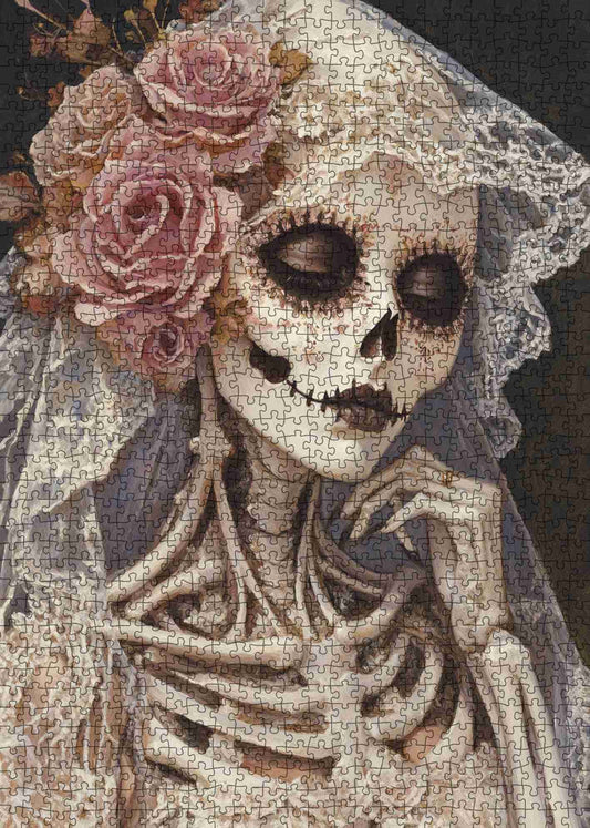 Skeleton Bride in Bloom Jigsaw Puzzle