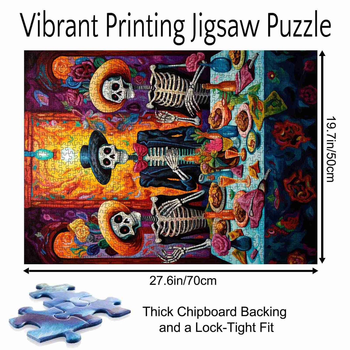 Skeleton Feast Gathering Jigsaw Puzzle
