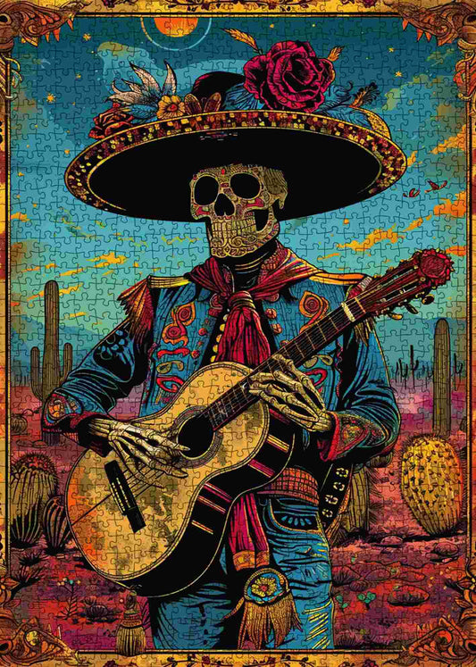 Skeleton Mariachi Serenade Jigsaw Puzzle