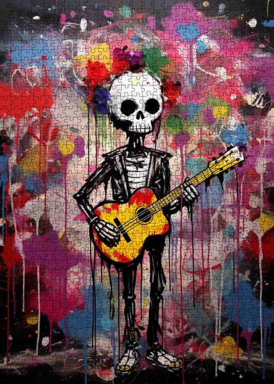 Skeleton Playing Guitar Jigsaw Puzzle