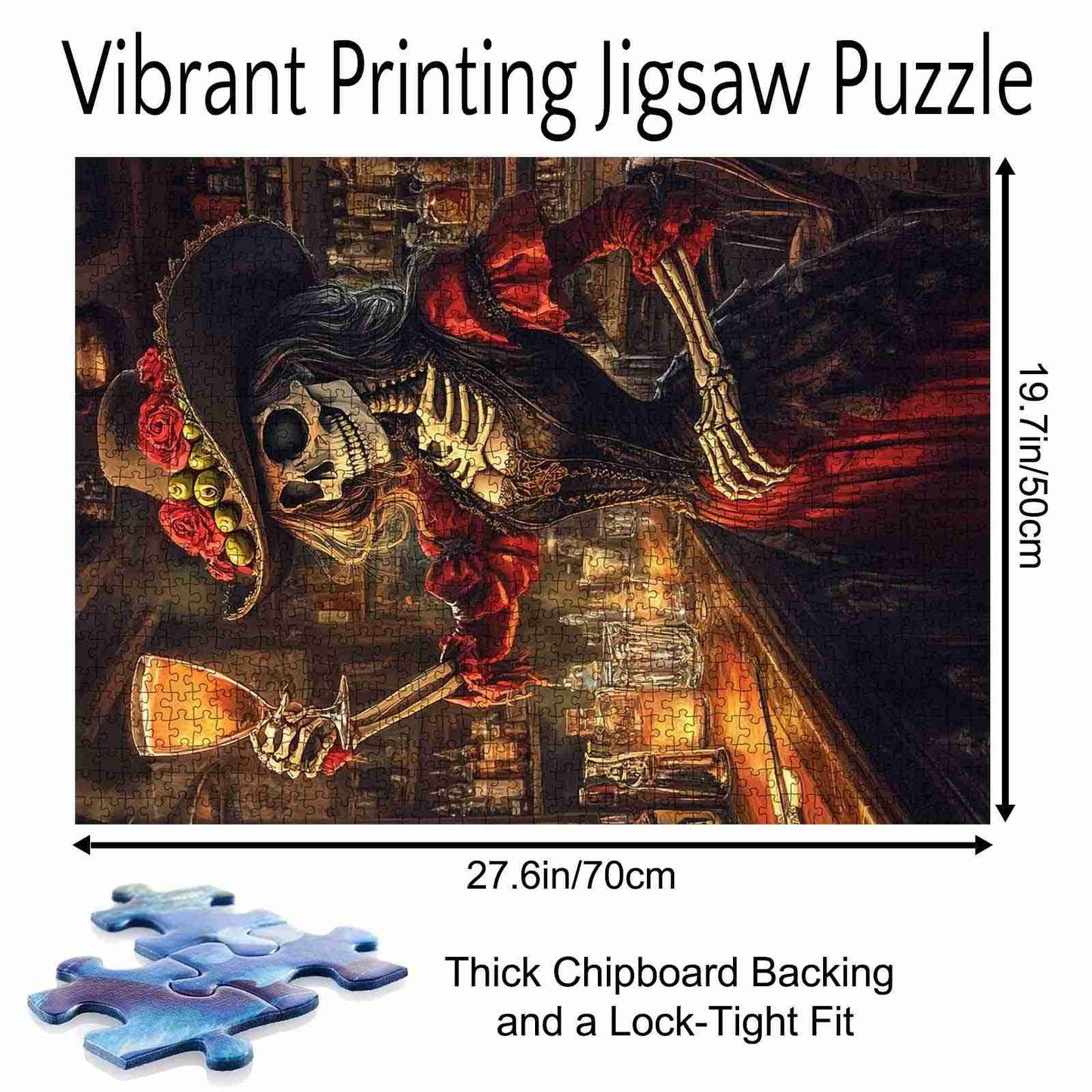 Skeleton Toast Celebration Jigsaw Puzzle