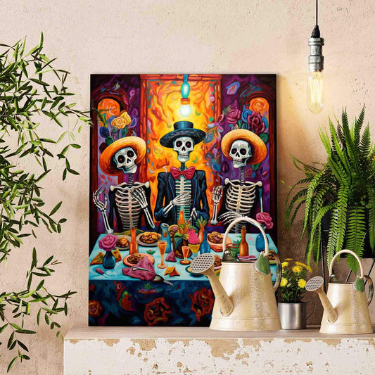Skeleton Feast Celebration Paint by Numbers