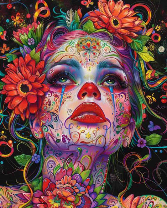 Floral Fantasy Woman Paint by Numbers