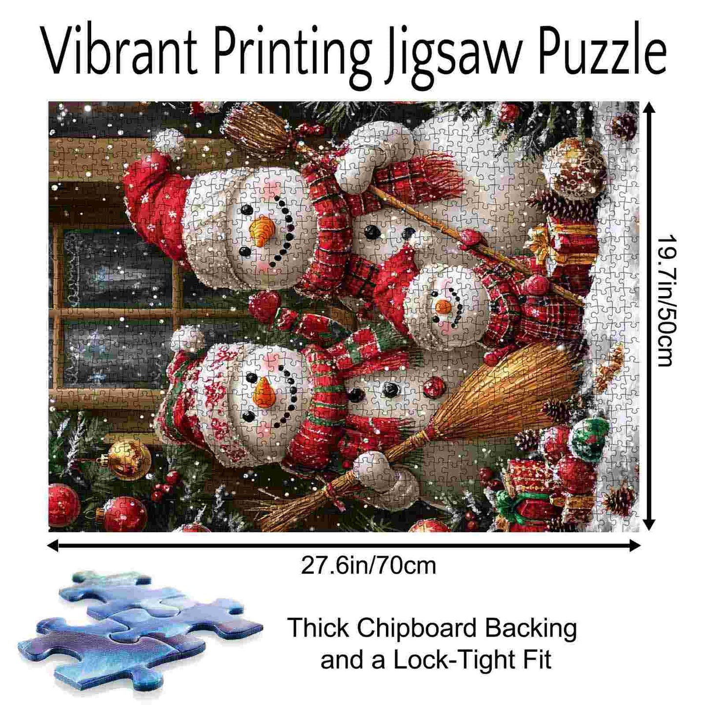 Snowman Family by Window Jigsaw Puzzle