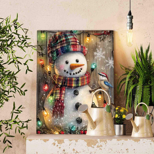 Snowman Lights and Bird Paint by Numbers