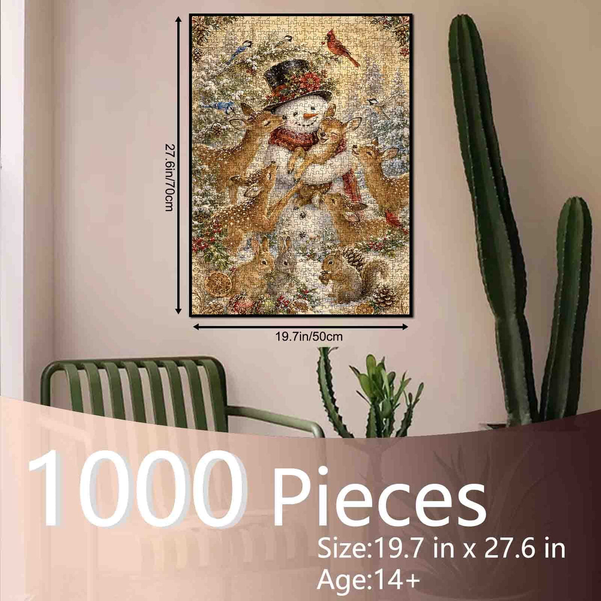 Snowman and Woodland Friends Jigsaw Puzzle