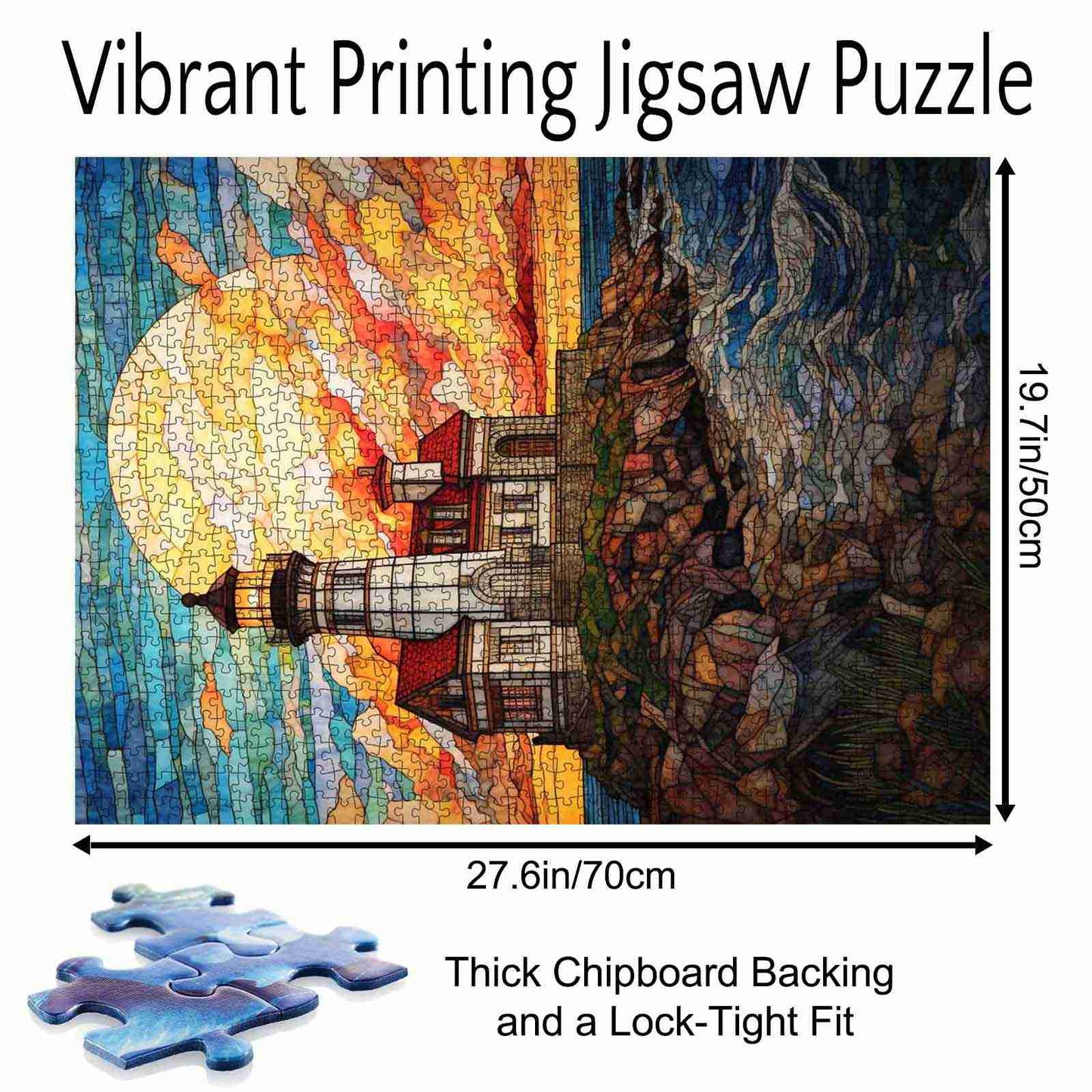 Stained Glass Lighthouse Jigsaw Puzzle
