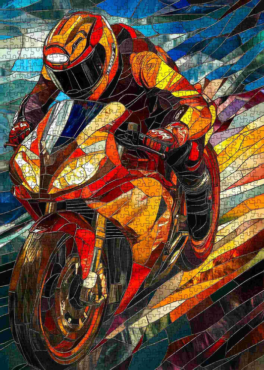 Stained Glass Speedster Jigsaw Puzzle