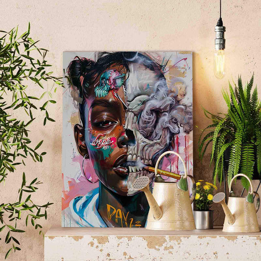 Street Soul Half Skull paint by numbers