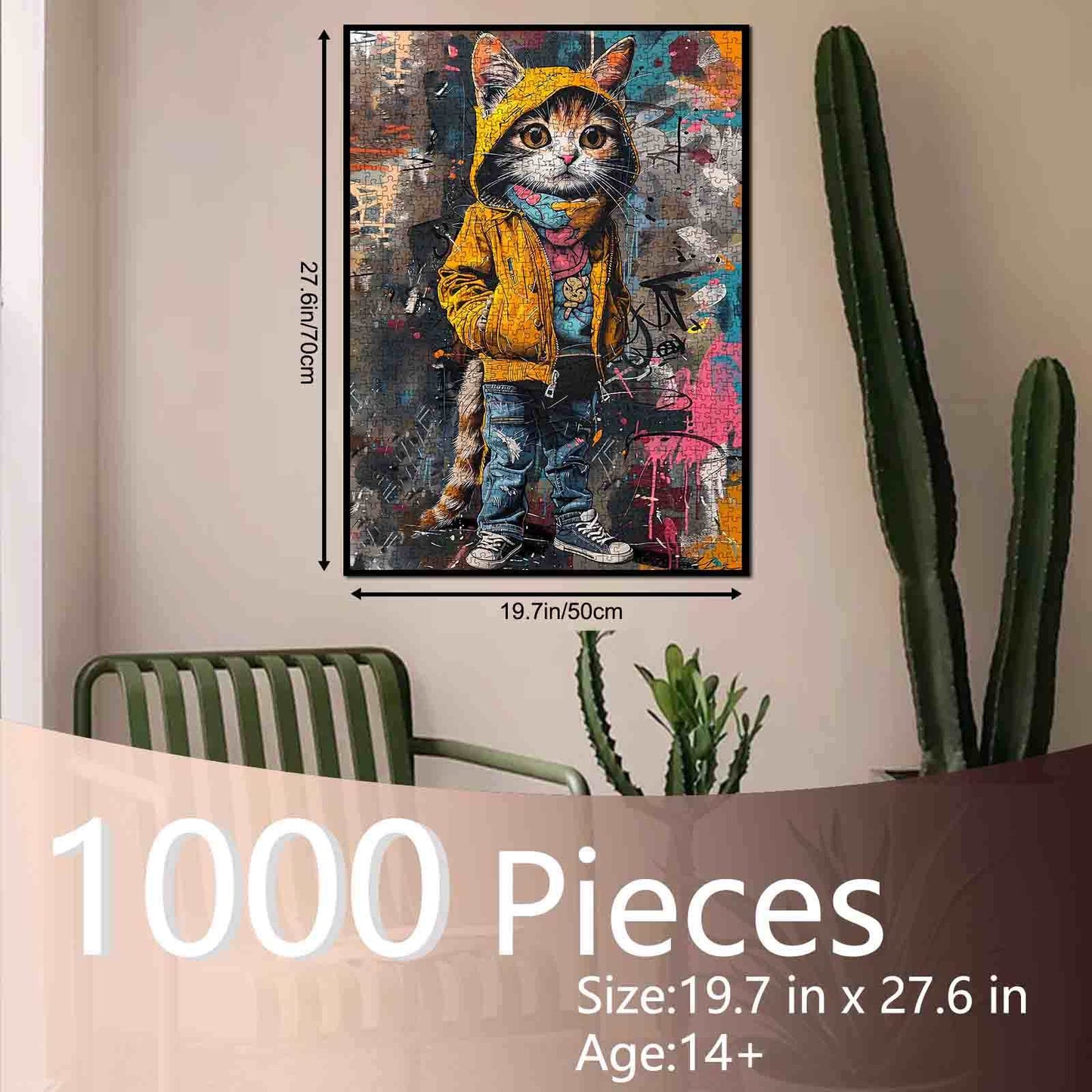 Stylish Graffiti Cat Jigsaw Puzzle