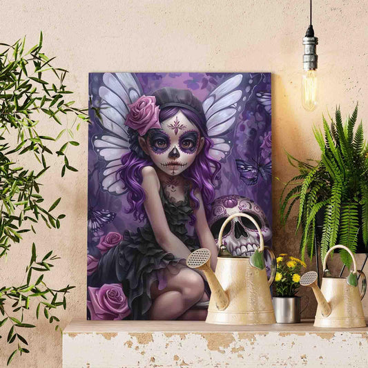 Sugar Skull Fairy Girl Paint by Numbers