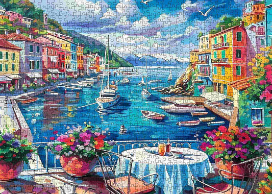 Summer Port Scenery Landscape Jigsaw Puzzle