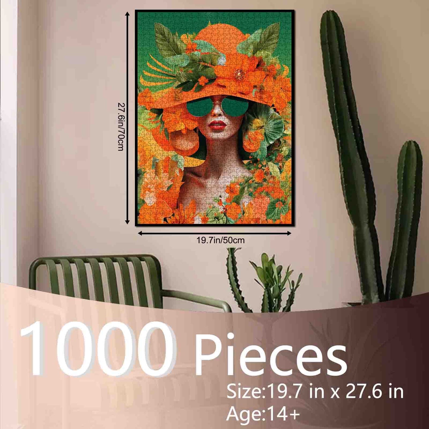 Summer Theme Model Orange Painting Jigsaw Puzzle