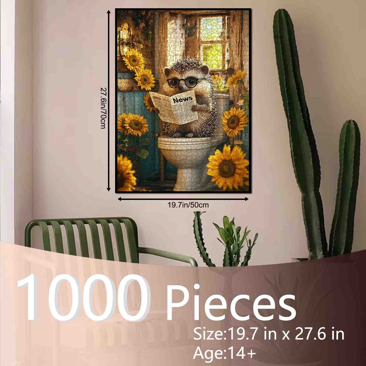 Sunflower Morning Hedgehog Jigsaw Puzzle