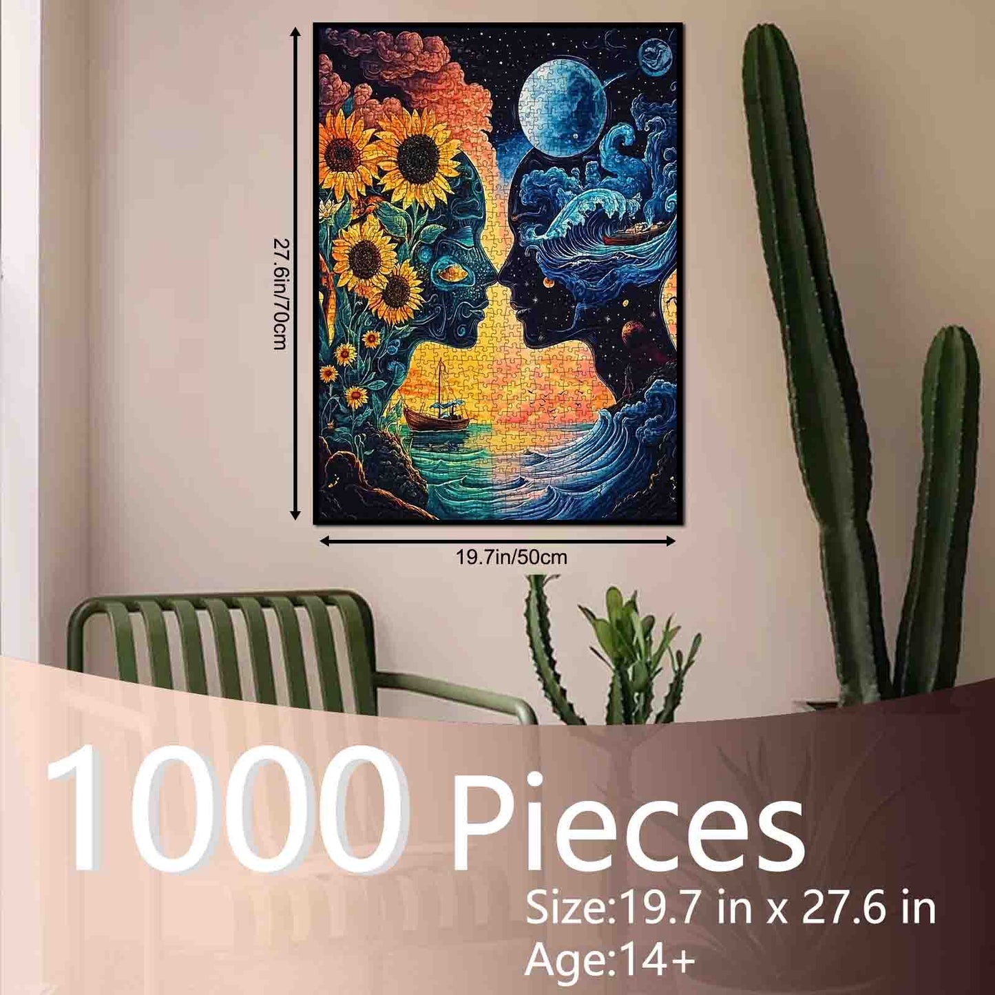 Sunflower Ocean Dual Faces Jigsaw Puzzle