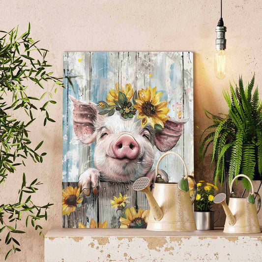 Sunflower Crown Piglet Paint by Numbers