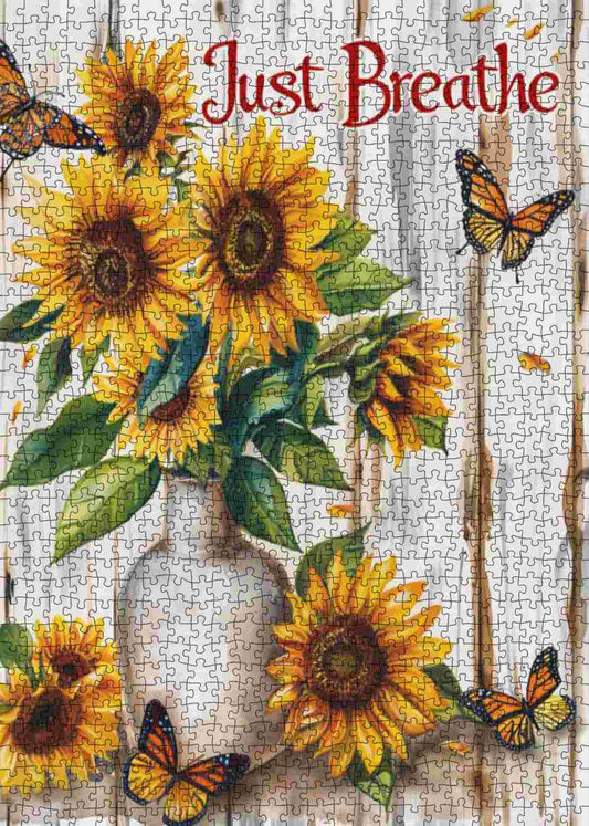 Sunflowers with Butterfly Jigsaw Puzzles