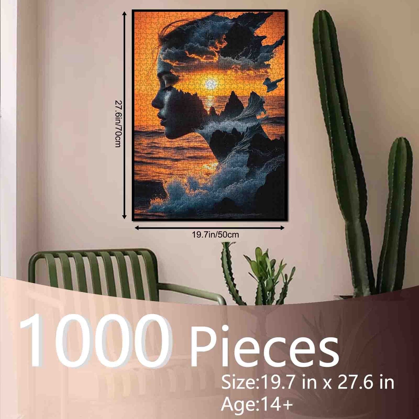 Sunset Dreamscape Woman Jigsaw Puzzle