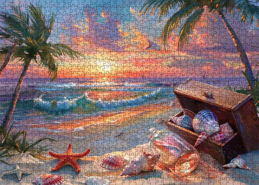 Sunset Shells Beach Jigsaw Puzzle